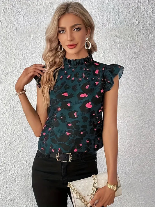 Damesblouse met vlindermouwen en uniek design